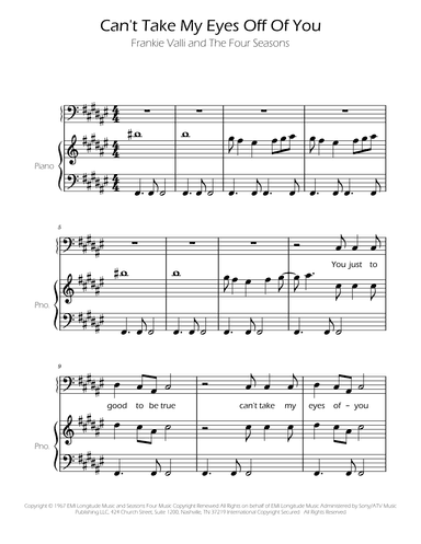 Can't Take My Eyes Off Of You (arr. Ygor Nunes)