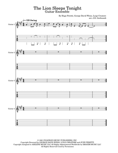 The Lion Sleeps Tonight (arr. J.D. Gerbrandt)