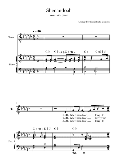 Shenandoah (arr. Davi Rocha Campos)