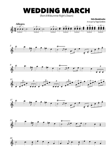Wedding March (arr. Tiago Cordeiro)