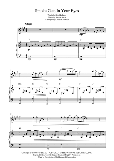 Smoke Gets In Your Eyes (arr. Kaiserin Rebecca)