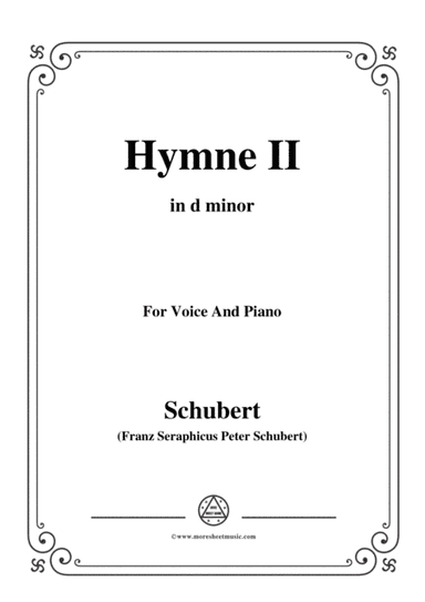 Schubert-Hymne(Hymn II),D.660,in d minor,for Voice&Piano (arr. MSM)