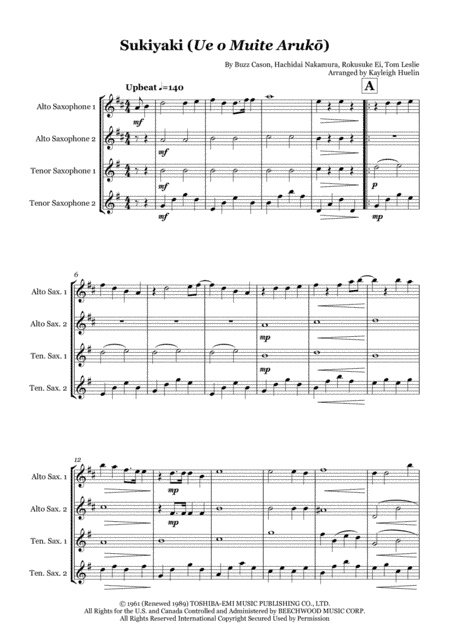 Sukiyaki (arr. Kayleigh Huelin)