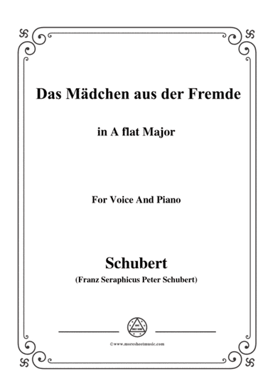 Schubert-Das Mädchen aus der Fremde,in A flat Major,for Voice&Piano (arr. MSM)