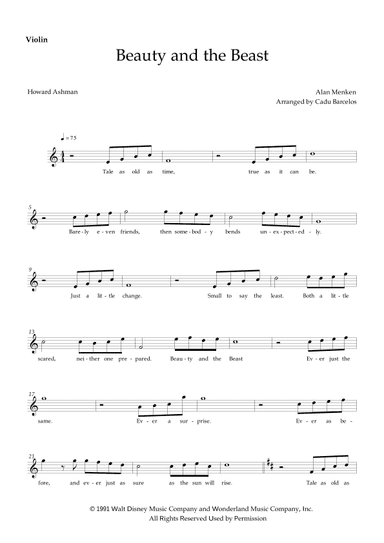 Beauty And The Beast (arr. Cadu Barcelos)