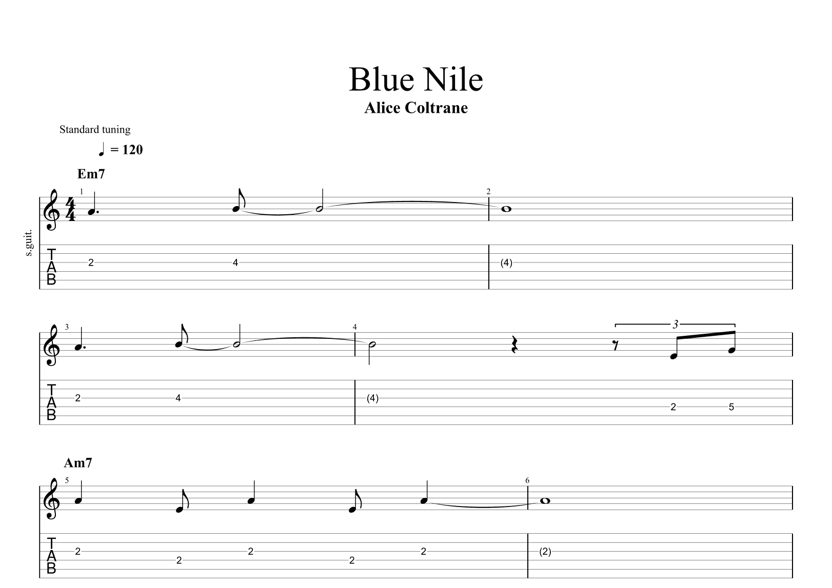 Blue Nile (arr. Mikael Benício)