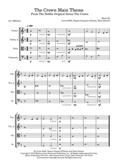 The Crown Main Theme (arr. SMLStar)