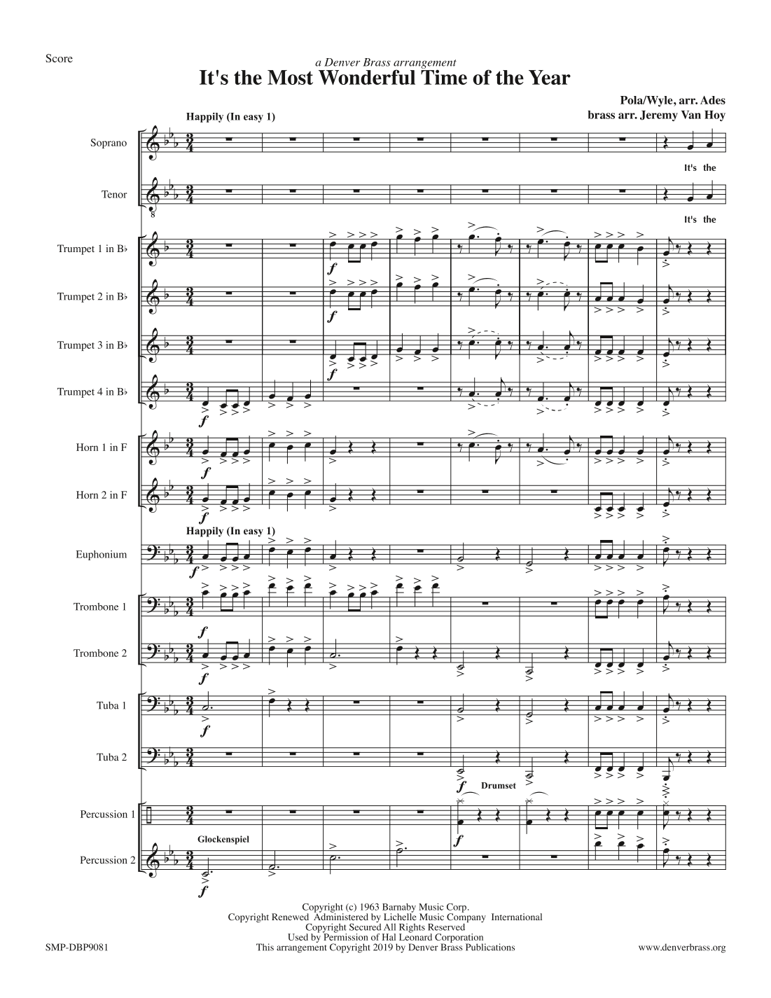The Most Wonderful Time Of The Year (arr. Jeremy Van Hoy)