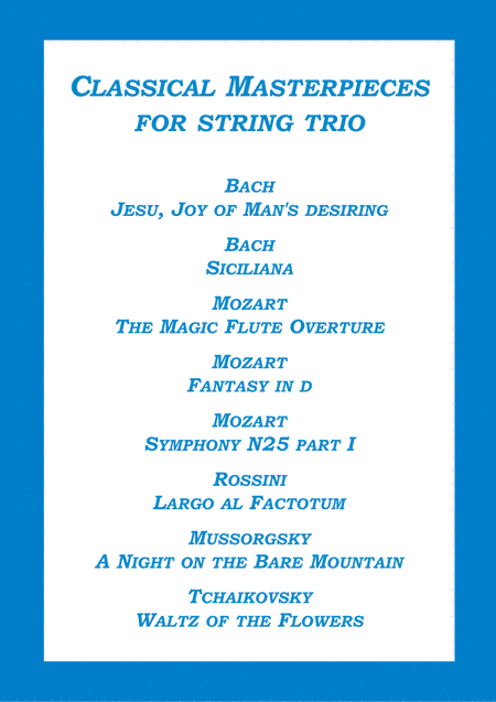Classical Masterpieces for string trio (arr. A. Visotsky)