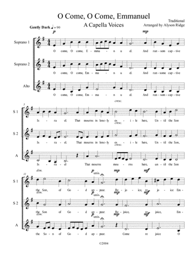 O Come, O Come, Emmanuel (arr. Alyson Ridge)