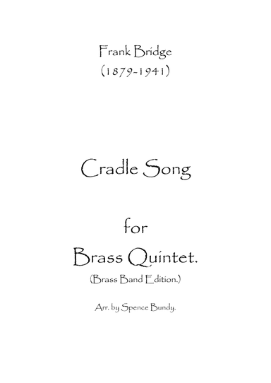 Cradle Song (arr. Spence Bundy)