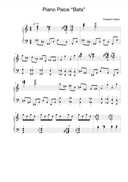 Piano Piece "Bats"