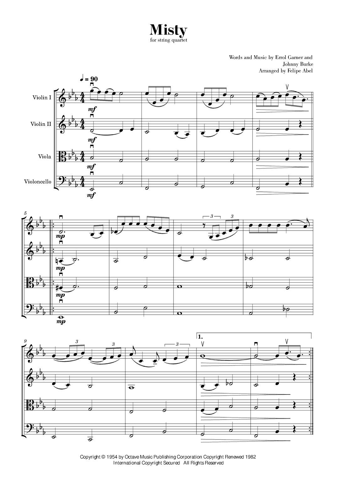 Misty (arr. Felipe Abel)
