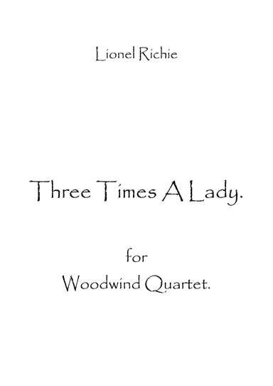 Three Times A Lady (arr. Spence Bundy)