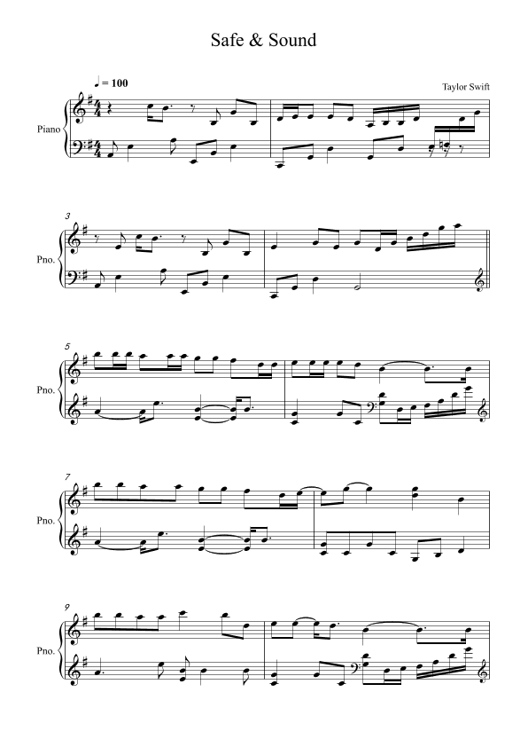 Safe & Sound (arr. Taylor Swift)