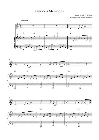 Precious Memories (arr. Kaiserin Rebecca)