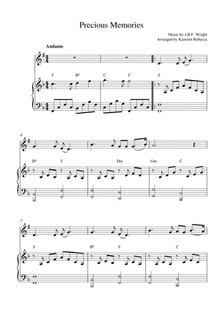 Precious Memories (arr. Kaiserin Rebecca)