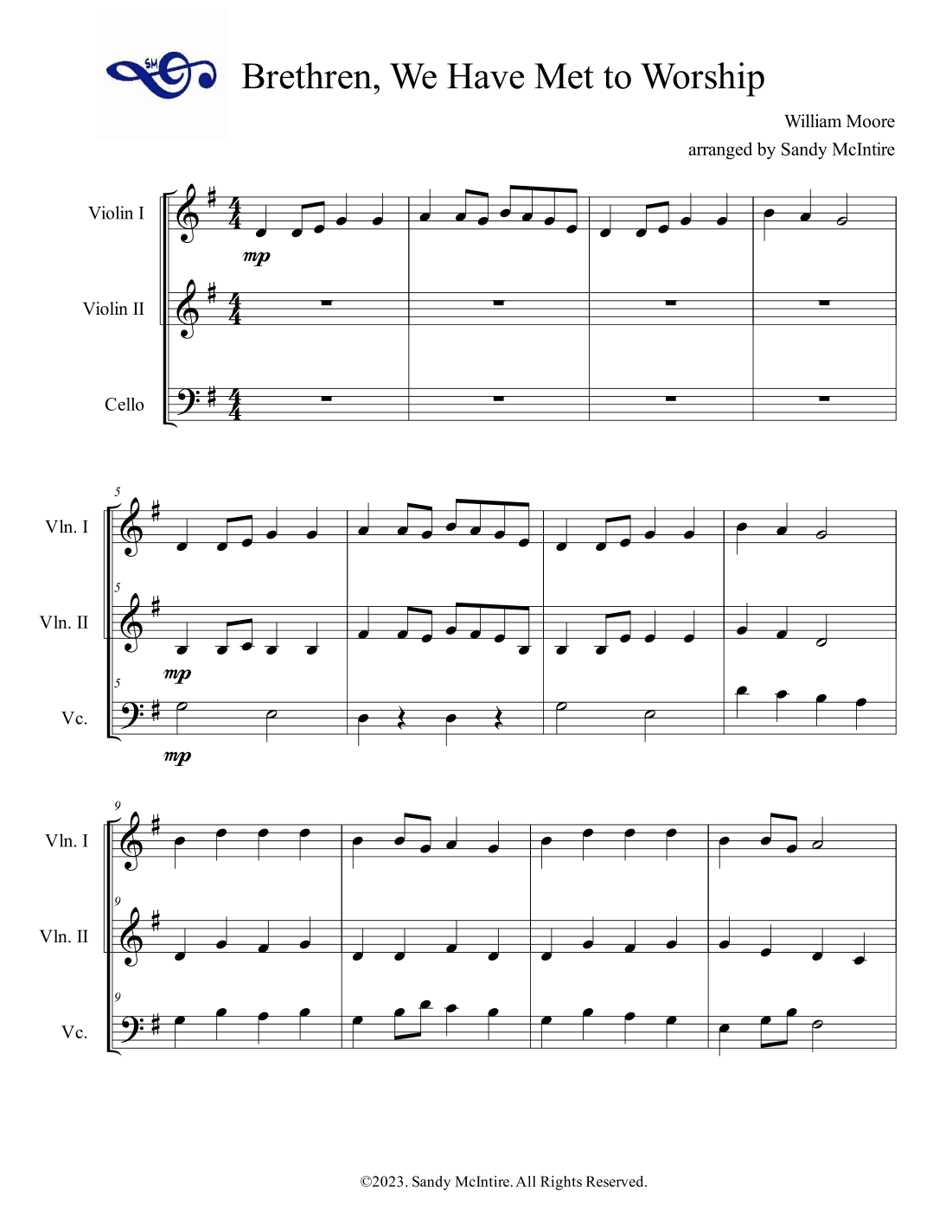 Brethren, We Have Met to Worship (arr. Sandy McIntire)