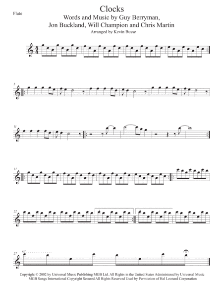 Clocks (arr. Kevin Busse)