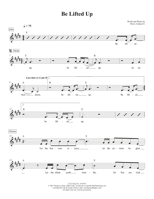 Be Lifted Up (arr. Travis J. Gandy)