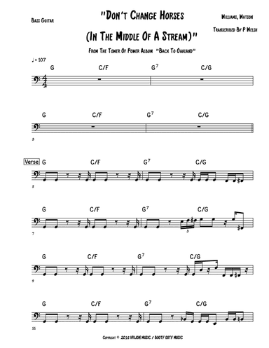 Don't Change Horses (in The Middle Of The Stream) (arr. Accubass)