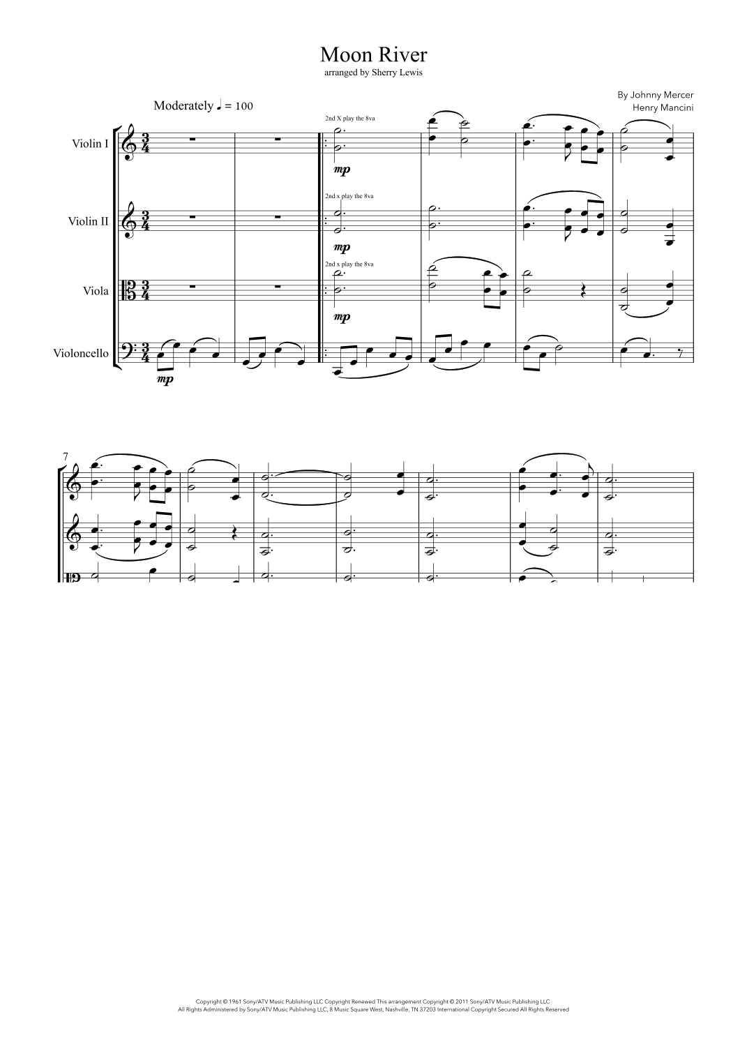 Moon River (arr. Sherry Lewis)