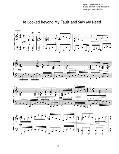 He Looked Beyond My Faults and Saw My Needs (arr. Kathi Kerr)