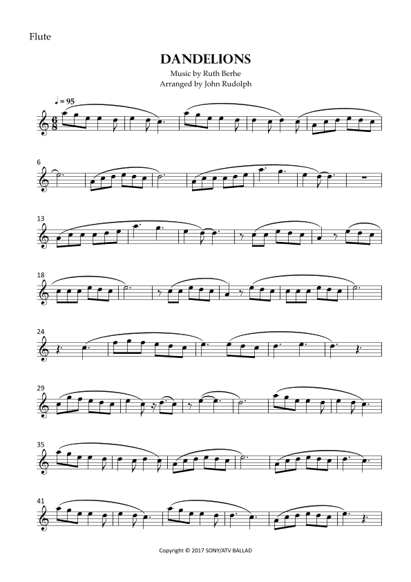 Dandelions (arr. John Rudolph)