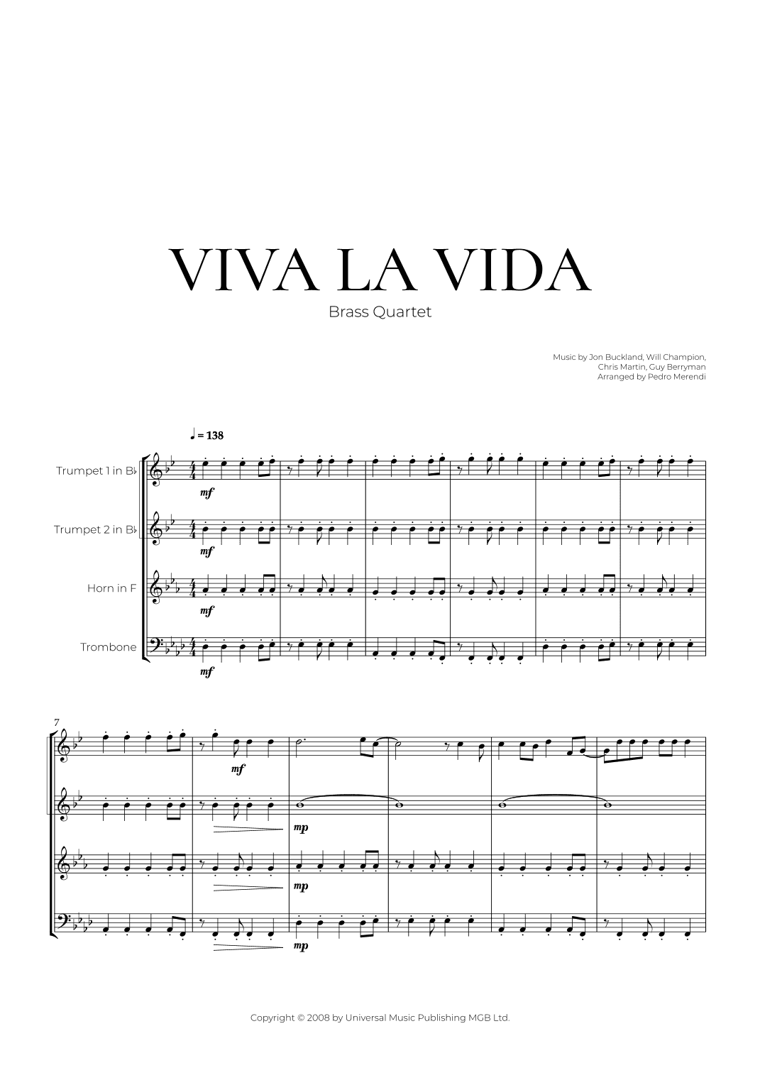 Viva La Vida (arr. Pedro Merendi)