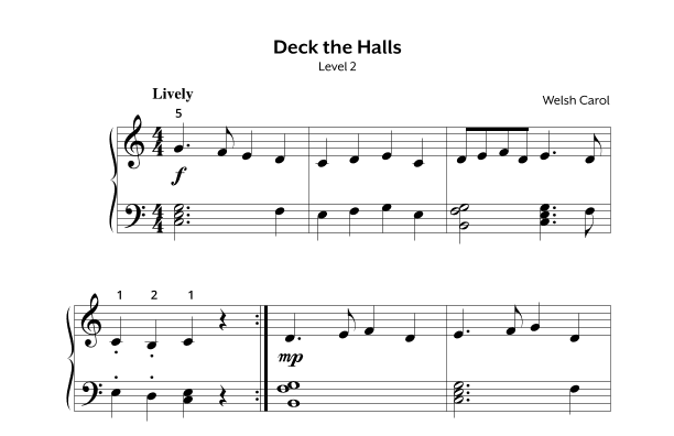 Deck the Halls - Easy Piano (arr. Joseph Hoffman, Hoffman Academy - Easy Piano)