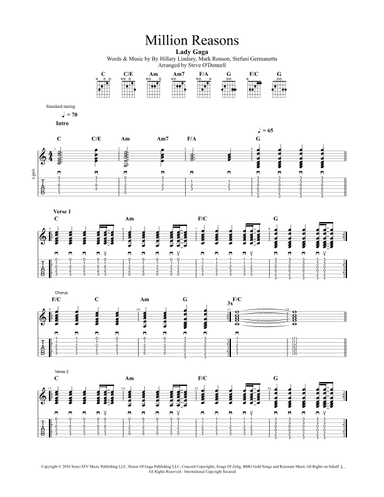 Million Reasons (arr. Steve O'Donnell)
