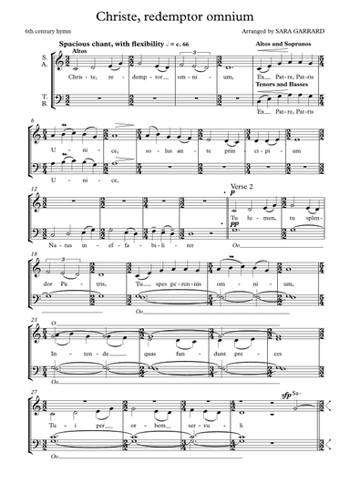 Christe Redemptor Omnium (SATB) (arr. Sara Garrard)