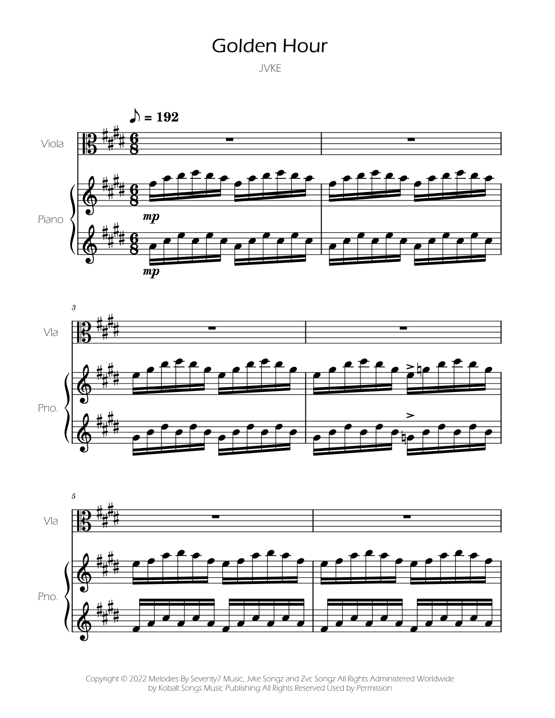 Golden Hour (arr. Ygor Nunes)