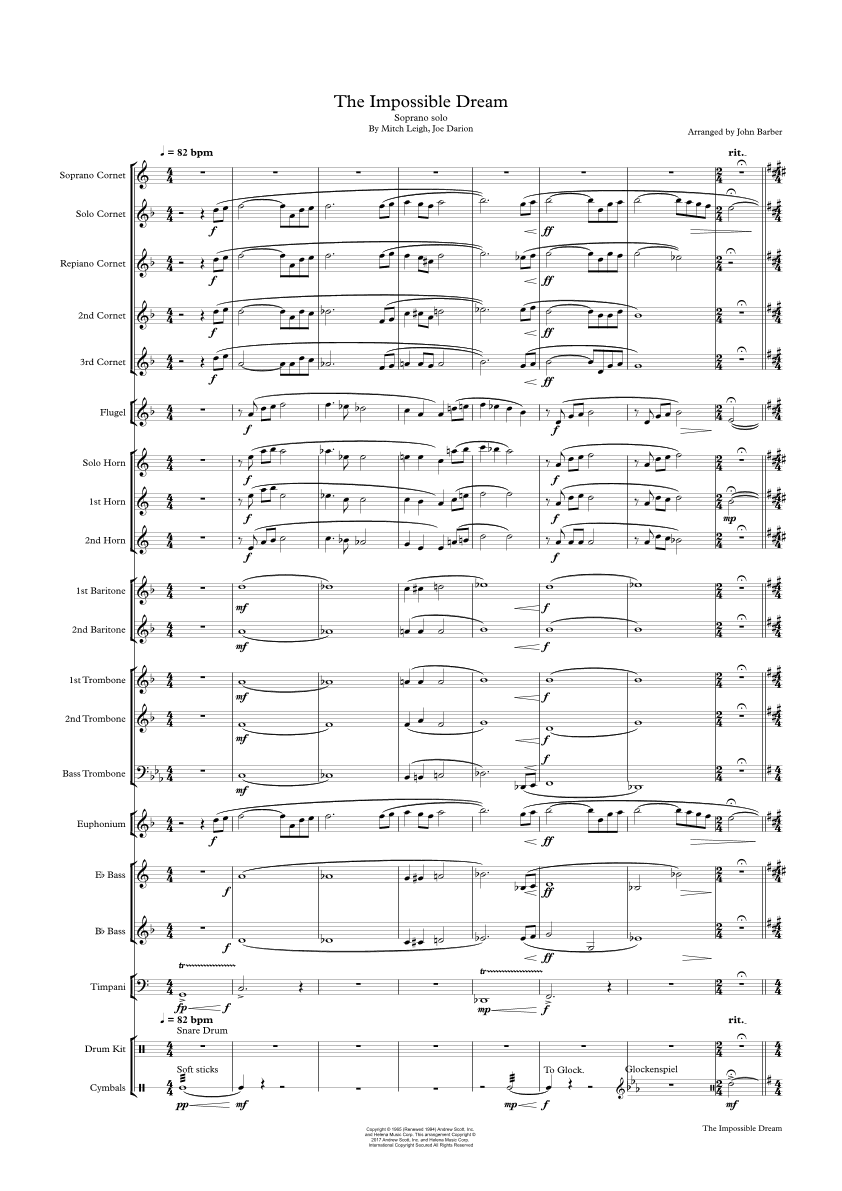 The Impossible Dream (the Quest) (arr. John Barber)