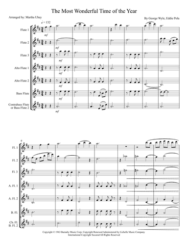 The Most Wonderful Time Of The Year (arr. Martha Uhey)