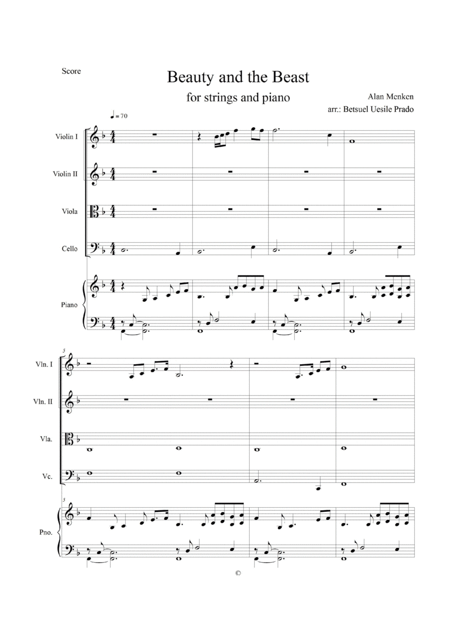 Beauty And The Beast (arr. Betsuel Uesile Prado)