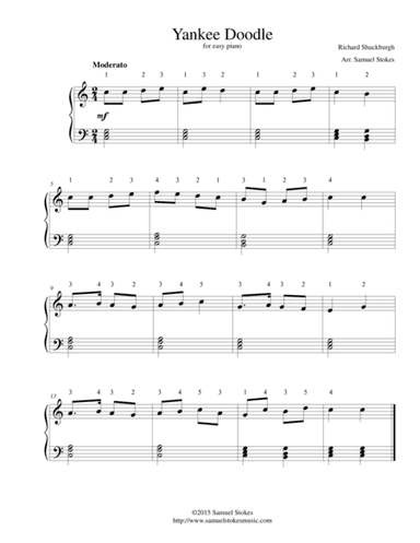 Yankee Doodle - for easy piano (arr. Samuel Stokes)
