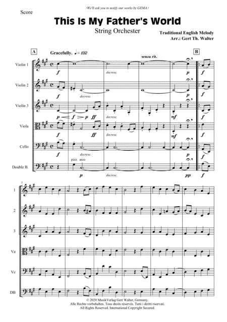 This Is My Father's World (arr. Gert Th. Walter)