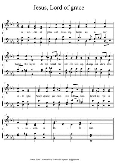 Jesus. Lord of grace. A new tune to this lovely evening prayer.