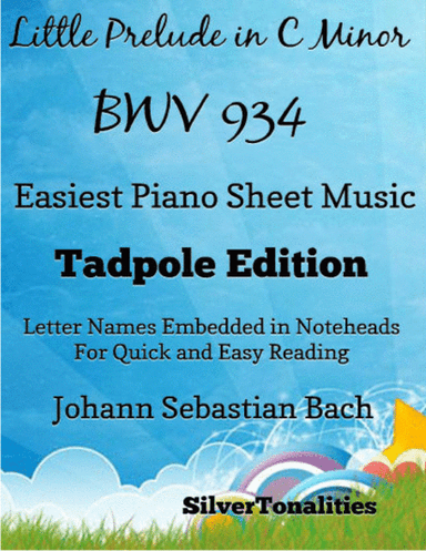 Little Prelude In C Minor Bwv 934 Easiest Piano Sheet Music 2nd Edition (arr. SilverTonalities)