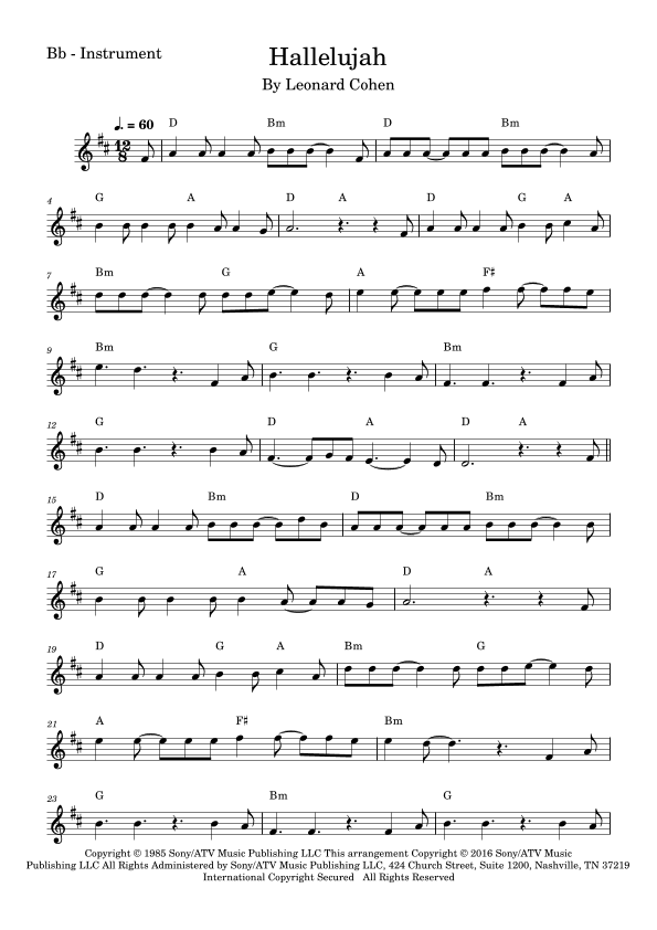 Hallelujah (arr. Fabio Eduardo de Oliveira)
