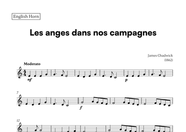 Les anges dans nos campagnes (for English Horn) (arr. Cadenza Editions)