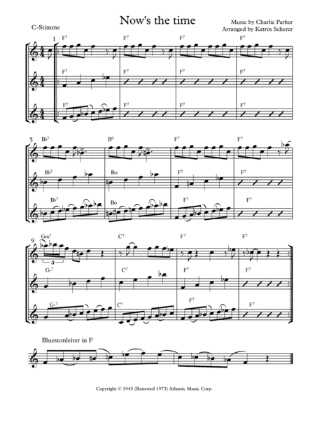 Now's The Time (arr. Katrin Scherer)