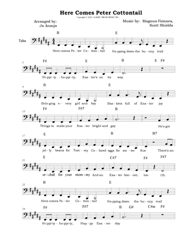 Here Comes Peter Cottontail (arr. Jo Araujo)