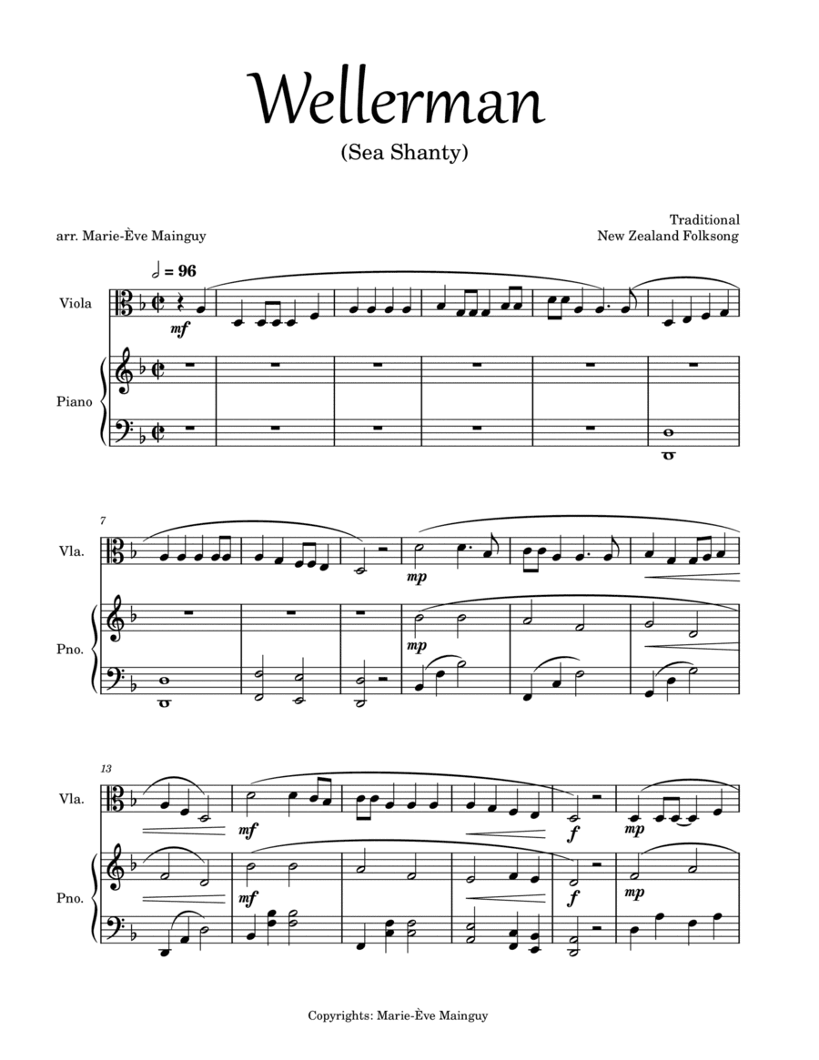 Wellerman (arr. Marie-Ève Mainguy)