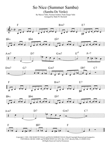 So Nice (summer Samba) (arr. Mark W. Huxhold)