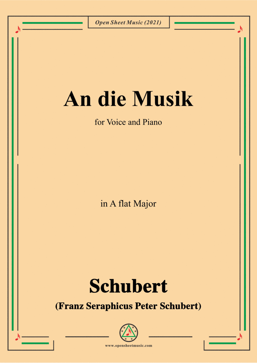 Schubert-An die Musik in A flat Major (arr. Open Cloud)