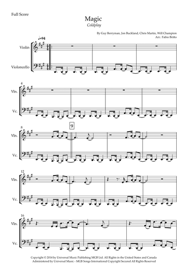 Magic (arr. Fabio Britto)