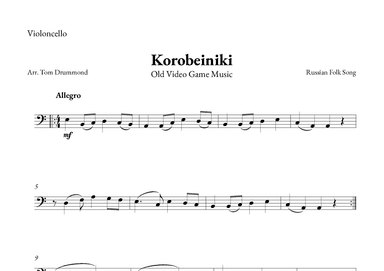 Korobeiniki (arr. Tom Drummond)