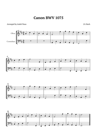 Canon BWV 1075 (arr. André Nusa)